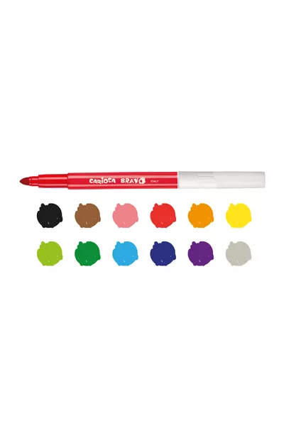 Bravo Jumbo Super Washable Thick-Tip Marker Pens, Set of 