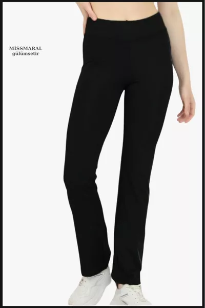 Legging Femme Noir Large Taille Haute Remodelant Ceinture Large Antidérapante Détail Boucle 