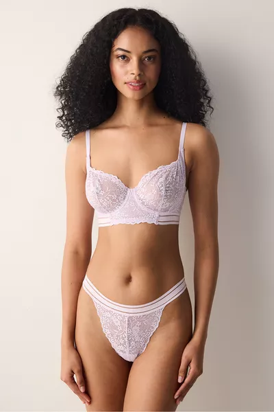 Сутиен Gloria Lace с дантела в светлорозово