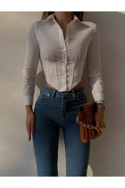 Chemise blanche à corset