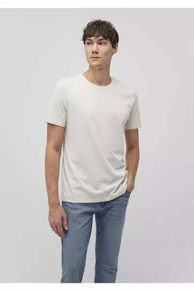 3lü Bisiklet Yaka Erkek Basic Tişört Slim Fit / Dar Kesim 