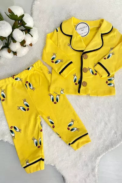 Girls Boys Unisex Luxury Pajama Set Aly-Top 2 Pieces with Vibrant Patterns, Cotton