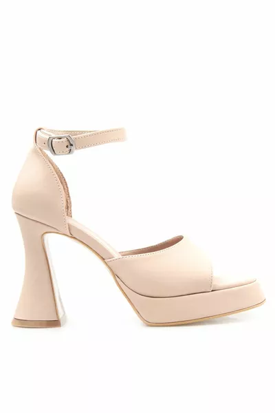 المرأة العروس العروس الزفاف الزفاف التخرج أحذية حزام البيج منصة الكعب Lossa