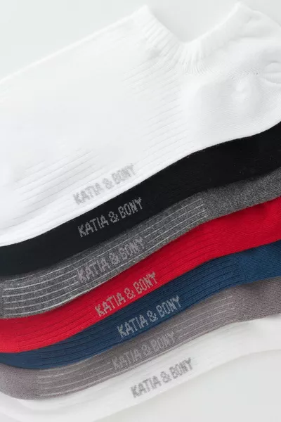 Ensemble de 7 chaussettes basses multicolores