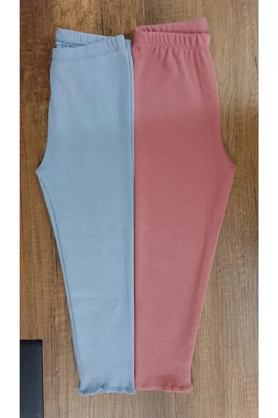 Leggings per bambini Fun Kids in tessuto a coste doppio strato, fondo con volant, leggings spessi per neonati, singolo pezzo per bambini