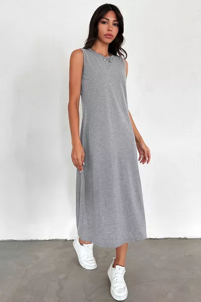 Long Sleeveless Dress Lining % Cotton Undergarment Slip Jumpsuit