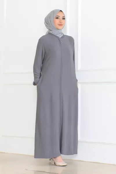 Plain Daily Full-Length Hidden Button Abaya