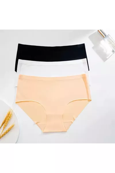 3er-Set Extra Hohe Taille Laser Cut Nahtlose Unterwäsche (Extra Weich und Extra Dehnbar)