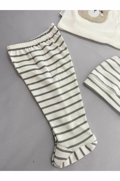 Süzene Embroidered Girl Luxury Newborn Hospital Exit Onesie Set