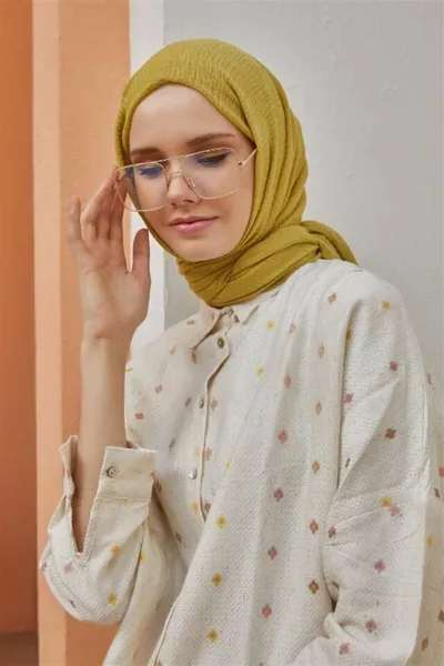 Bürümcük Oil Green Shawl