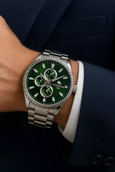 ساعة يد رجالية معدنية باللون الفضي للموسم الجديد مع سوار، هدية ليوم الأب