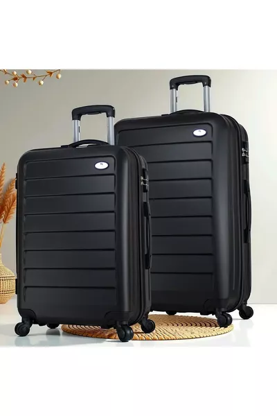 مجموعة حقيبتين روبي أبس، متوسطة وكبيرة الحجم، باللون الأسود