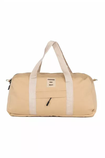 حقيبة سفر ورياضة للرجال والنساء، طويلة بحمالات، بجيب أمامي، للجنسين