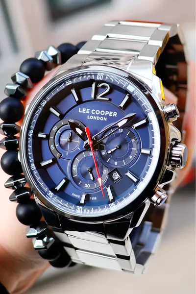 Original Bracelet Gift with Navy Dial Functions Active . Men's Wristwatch