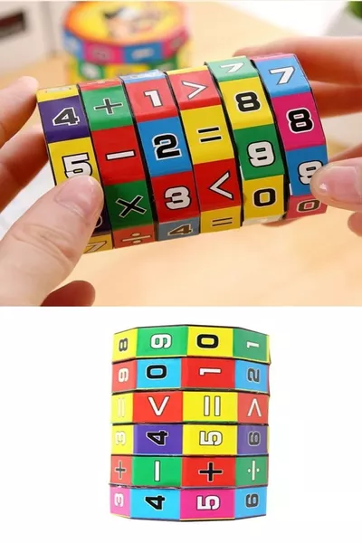 لعبة تعليمية مكعب الذكاء الرياضيات الأرقام المكعب السحري العمليات الأربع (قطعة واحدة)