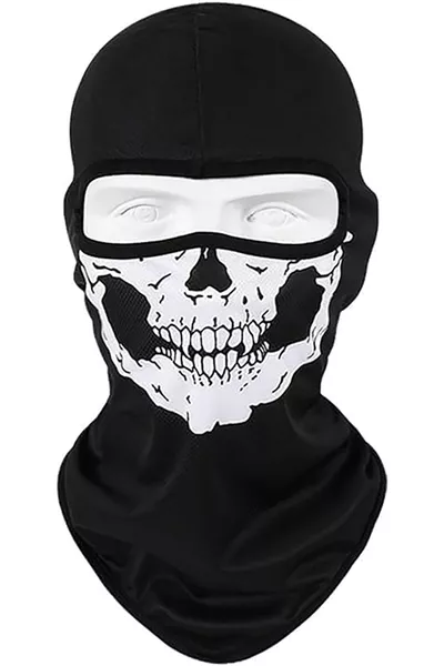 Motorcycle Thermische Balaklava-Sturmmaske mit Totenkopf-Skelettmuster