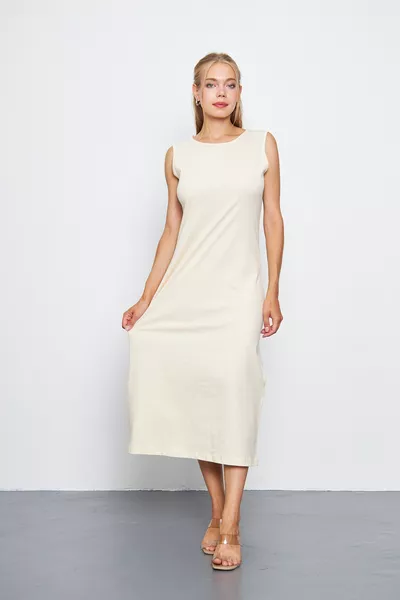 Long Sleeveless Dress Lining % Cotton Undergarment Slip Jumpsuit