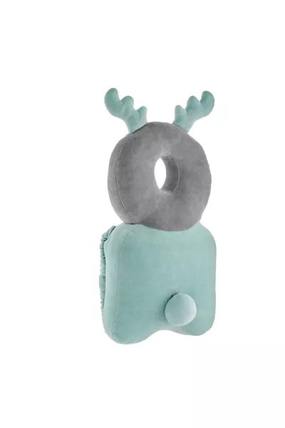 Coussin de protection ailes d'ange pour bébé en velours vert