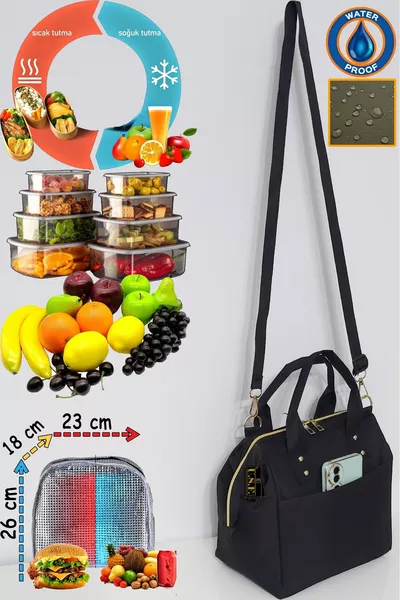 Mit Wärme- und Kälteisolierung, Thermos-Essensbeutel mit Tragegurt für Mahlzeiten, Babynahrung und Lebensmittel