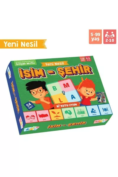 Gioco da Tavolo Gioco di Famiglia Nuova Generazione Nome – Città Animali Gioco da Scatola per Bambini