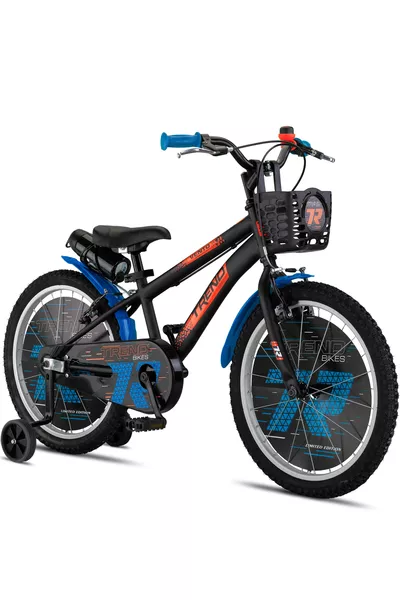 Vento Jant 6-9 Jaar Jongensfiets Zwart-oranje Blauw
