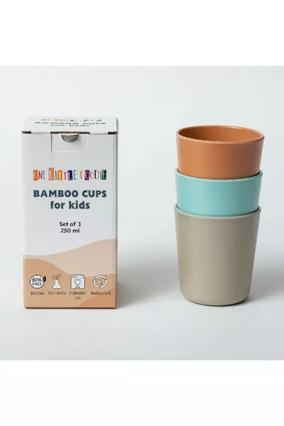 مجموعة 3 أكواب من الخيزران (مل)