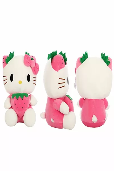 هالو كيتي وردي من الفرو سم