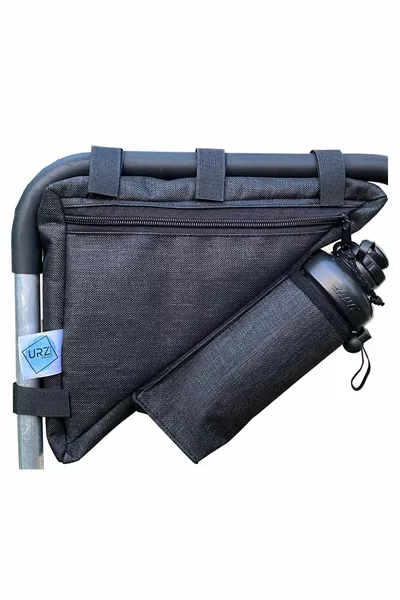 Sacoche de vélo 2 compartiments, étanche, tissu spécial, triangle de cadre avec réservoir d'eau, capacité 2,5 L