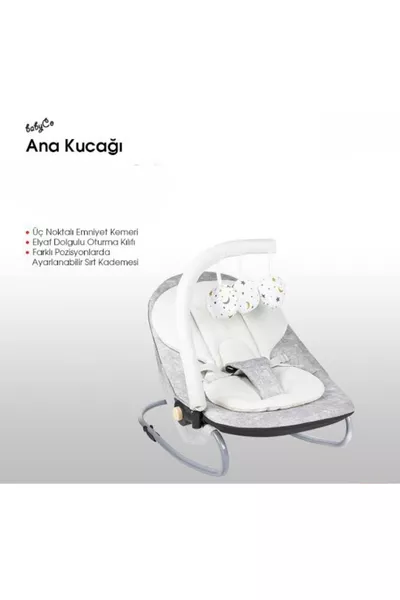 Luxus-Babyschaukel mit Spielzeug Beige