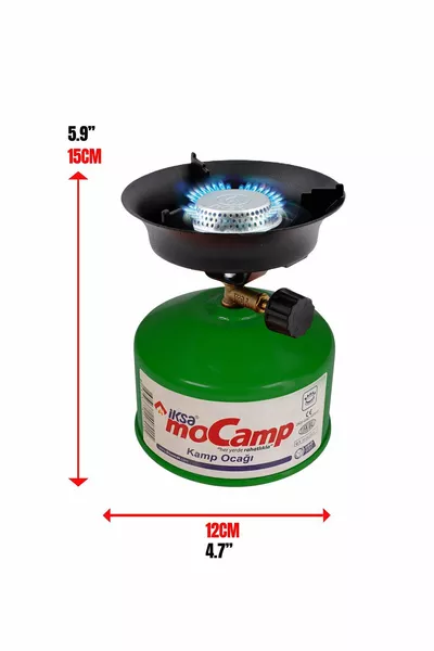 موكامب موقد معسكر موديل، مع هدية اسطوانة غاز - أخضر