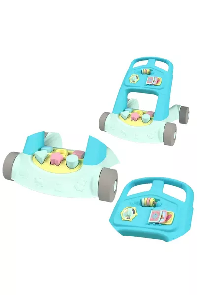 عربة الخطوة الأولى اللعبية من إم جي إس أزرق - صديق المشي المشاية