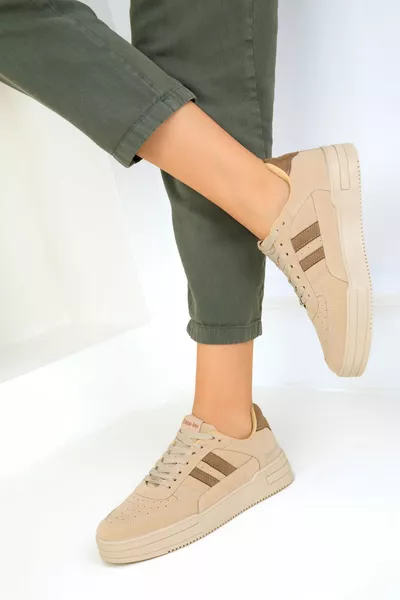 حذاء رياضي بيج-بني للجنسين 