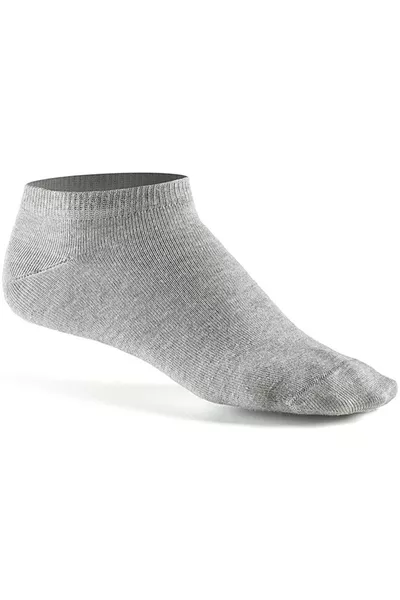 جوارب قصيرة من القطن باللون الرمادي 8 أزواج عبوة اقتصادية