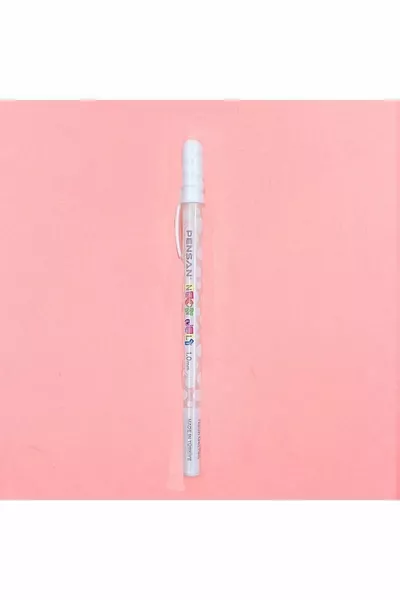 Гелевая ручка, не исчезающая, неоново-белая 