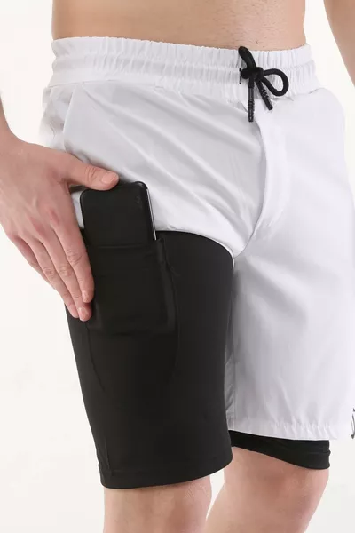 Short de sport homme à séchage rapide en micropoly pour entraînement, futsal, fitness et extérieur