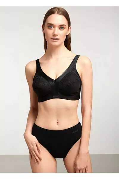 صدرية نسائية سوداء بدون حمالات راديو مع تجميعية جديدة