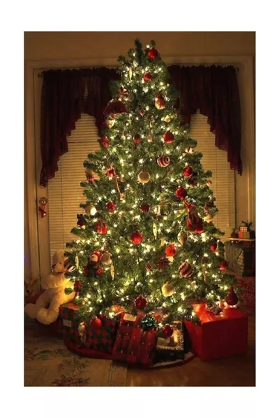 Uitbreidbare  meter -LED verlichting met stekker, daglichtdecoratielamp, kerstboomverlichting geel