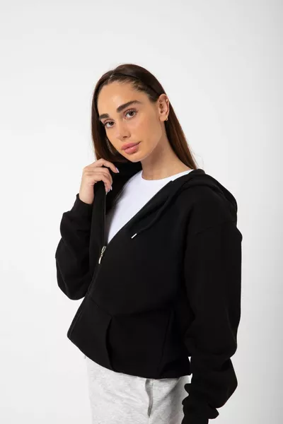 كارديغان نسائي بسحاب وغطاء رأس - البساطة والجودة معًا