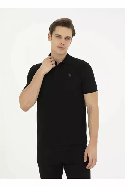 U.S. Polo Assn. Siyah Erkek Slim Fit T-Shirt  DMLS