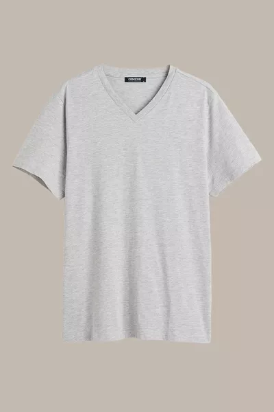 Men's Multicolor T-Shirt Regular Fit Comfortable Cut V-Neck 5-Pack Basic T-Shirts