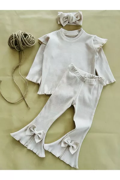 Baby Girl Set with Spanish Leg Pants and Bandana