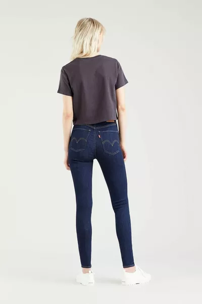 Kadın Mile High Super Skinny Lacivert Yüksek Bel Jean