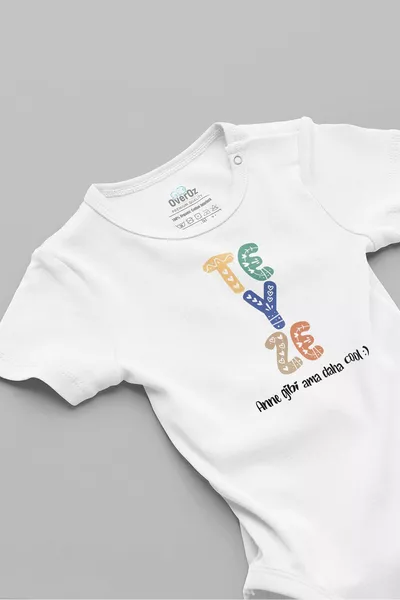 بودي أطفال مطبوع بأكمام قصيرة من قطن عضوي ٪، مثل العمة لكن أكثر أناقة، رقم 