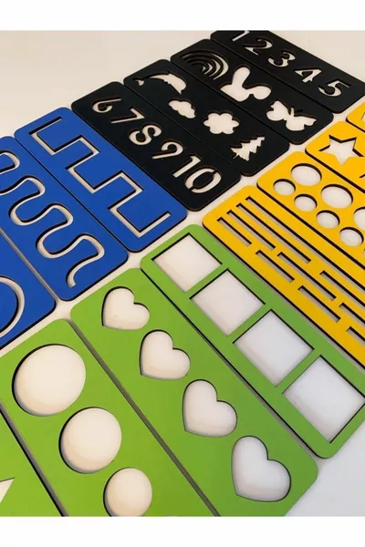 ESKA EVENTS Ensemble Montessori pour enfants de développement des muscles de la main en 4 couleurs et activités sur les lignes, les chiffres et les formes