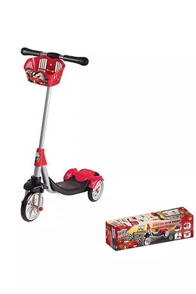 La Push Unisex Kids Red 3-Wheel Scooter with Brake