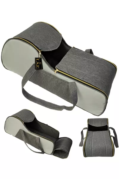 عربة أطفال ومقعد سيارة للأطفال وحمالة أطفال محمولة مقاومة للسوائل والرياح باللون الرمادي الفاتح