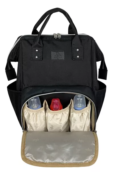 Star Anne Baby Verzorging Rugzak Cadeau Thermos Tas -zwart