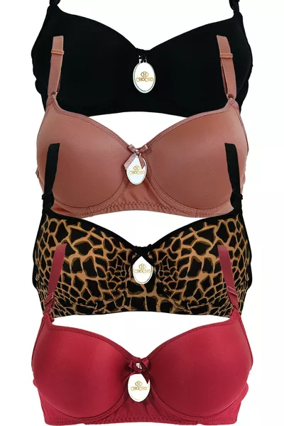 Дамски сутиен комплект 4 в 1 без подплънки и подпора с тел