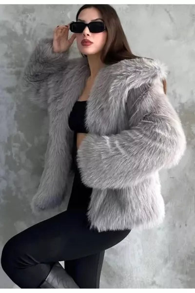 Lined Premium Gray Fur