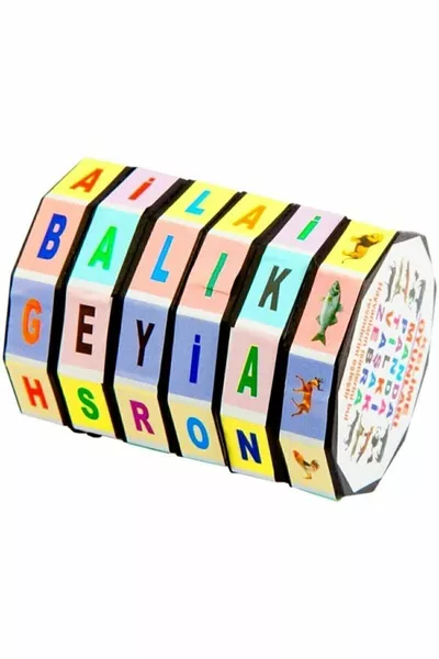 Куб за интелигентност за създаване на думи с букви и азбука